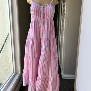 Universal Thread Pink and White Textured Knit pit 16 length 48